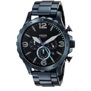 Watch strap Fossil JR1530 Stainless steel Blue 24mm